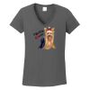 Ladies Heavy Cotton ™ 100% Cotton V Neck T Shirt Thumbnail