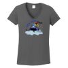 Ladies Heavy Cotton ™ 100% Cotton V Neck T Shirt Thumbnail