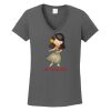 Ladies Heavy Cotton ™ 100% Cotton V Neck T Shirt Thumbnail