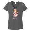 Ladies Heavy Cotton ™ 100% Cotton V Neck T Shirt Thumbnail