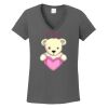 Ladies Heavy Cotton ™ 100% Cotton V Neck T Shirt Thumbnail
