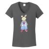 Ladies Heavy Cotton ™ 100% Cotton V Neck T Shirt Thumbnail