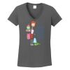 Ladies Heavy Cotton ™ 100% Cotton V Neck T Shirt Thumbnail
