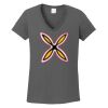 Ladies Heavy Cotton ™ 100% Cotton V Neck T Shirt Thumbnail