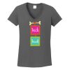 Ladies Heavy Cotton ™ 100% Cotton V Neck T Shirt Thumbnail