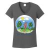 Ladies Heavy Cotton ™ 100% Cotton V Neck T Shirt Thumbnail