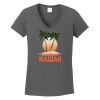 Ladies Heavy Cotton ™ 100% Cotton V Neck T Shirt Thumbnail