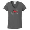 Ladies Heavy Cotton ™ 100% Cotton V Neck T Shirt Thumbnail