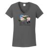 Ladies Heavy Cotton ™ 100% Cotton V Neck T Shirt Thumbnail