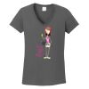 Ladies Heavy Cotton ™ 100% Cotton V Neck T Shirt Thumbnail