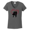 Ladies Heavy Cotton ™ 100% Cotton V Neck T Shirt Thumbnail