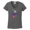 Ladies Heavy Cotton ™ 100% Cotton V Neck T Shirt Thumbnail