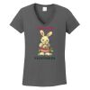 Ladies Heavy Cotton ™ 100% Cotton V Neck T Shirt Thumbnail