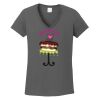 Ladies Heavy Cotton ™ 100% Cotton V Neck T Shirt Thumbnail
