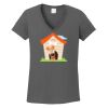 Ladies Heavy Cotton ™ 100% Cotton V Neck T Shirt Thumbnail