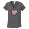 Ladies Heavy Cotton ™ 100% Cotton V Neck T Shirt Thumbnail