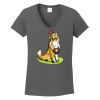 Ladies Heavy Cotton ™ 100% Cotton V Neck T Shirt Thumbnail