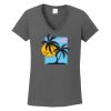 Ladies Heavy Cotton ™ 100% Cotton V Neck T Shirt Thumbnail