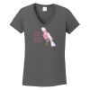 Ladies Heavy Cotton ™ 100% Cotton V Neck T Shirt Thumbnail