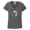 Ladies Heavy Cotton ™ 100% Cotton V Neck T Shirt Thumbnail
