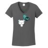 Ladies Heavy Cotton ™ 100% Cotton V Neck T Shirt Thumbnail