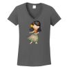 Ladies Heavy Cotton ™ 100% Cotton V Neck T Shirt Thumbnail