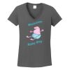 Ladies Heavy Cotton ™ 100% Cotton V Neck T Shirt Thumbnail