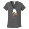 Ladies Heavy Cotton ™ 100% Cotton V Neck T Shirt Thumbnail