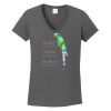 Ladies Heavy Cotton ™ 100% Cotton V Neck T Shirt Thumbnail