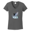 Ladies Heavy Cotton ™ 100% Cotton V Neck T Shirt Thumbnail