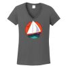 Ladies Heavy Cotton ™ 100% Cotton V Neck T Shirt Thumbnail