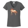 Ladies Heavy Cotton ™ 100% Cotton V Neck T Shirt Thumbnail