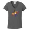 Ladies Heavy Cotton ™ 100% Cotton V Neck T Shirt Thumbnail