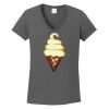 Ladies Heavy Cotton ™ 100% Cotton V Neck T Shirt Thumbnail