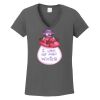 Ladies Heavy Cotton ™ 100% Cotton V Neck T Shirt Thumbnail
