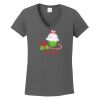 Ladies Heavy Cotton ™ 100% Cotton V Neck T Shirt Thumbnail