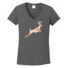 Ladies Heavy Cotton ™ 100% Cotton V Neck T Shirt Thumbnail