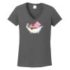 Ladies Heavy Cotton ™ 100% Cotton V Neck T Shirt Thumbnail