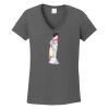Ladies Heavy Cotton ™ 100% Cotton V Neck T Shirt Thumbnail
