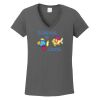 Ladies Heavy Cotton ™ 100% Cotton V Neck T Shirt Thumbnail