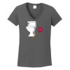 Ladies Heavy Cotton ™ 100% Cotton V Neck T Shirt Thumbnail