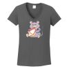 Ladies Heavy Cotton ™ 100% Cotton V Neck T Shirt Thumbnail