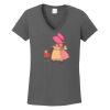 Ladies Heavy Cotton ™ 100% Cotton V Neck T Shirt Thumbnail