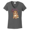 Ladies Heavy Cotton ™ 100% Cotton V Neck T Shirt Thumbnail