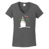 Ladies Heavy Cotton ™ 100% Cotton V Neck T Shirt Thumbnail
