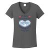 Ladies Heavy Cotton ™ 100% Cotton V Neck T Shirt Thumbnail