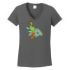 Ladies Heavy Cotton ™ 100% Cotton V Neck T Shirt Thumbnail