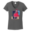 Ladies Heavy Cotton ™ 100% Cotton V Neck T Shirt Thumbnail