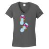 Ladies Heavy Cotton ™ 100% Cotton V Neck T Shirt Thumbnail