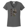 Ladies Heavy Cotton ™ 100% Cotton V Neck T Shirt Thumbnail